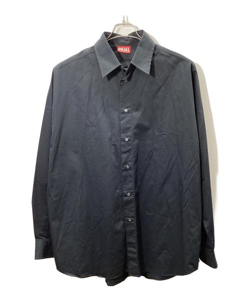 DIESEL（ディーゼル）DIESEL (ディーゼル) バックロゴ オーバーサイズシャツ ブラック サイズ:50の古着・服飾アイテム