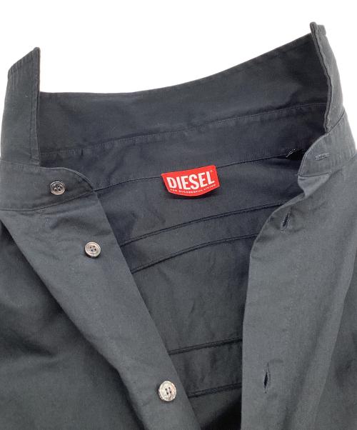 DIESEL（ディーゼル）DIESEL (ディーゼル) バックロゴ オーバーサイズシャツ ブラック サイズ:50の古着・服飾アイテム