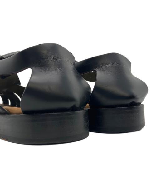 HEREU（ヘリュー）HEREU (ヘリュー) レザーサンダル ブラック サイズ:25の古着・服飾アイテム