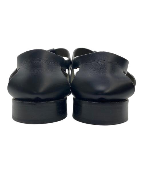 HEREU（ヘリュー）HEREU (ヘリュー) レザーサンダル ブラック サイズ:25の古着・服飾アイテム