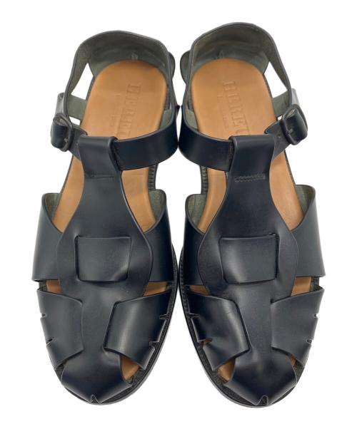 HEREU（ヘリュー）HEREU (ヘリュー) レザーサンダル ブラック サイズ:25の古着・服飾アイテム