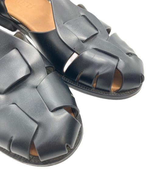HEREU（ヘリュー）HEREU (ヘリュー) レザーサンダル ブラック サイズ:25の古着・服飾アイテム