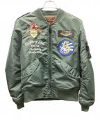 AVIREXアヴィレックス）の古着「L-2 5th AIR FORCE フライトジャケット」｜カーキ
