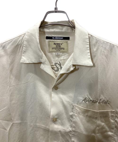 AVIREX（アヴィレックス）AVIREX (アヴィレックス) DOUBLE DRAGON SOUVENIR SHIRT(ダブルドラゴン スーベニア シャツ) ベージュ サイズ:XLの古着・服飾アイテム