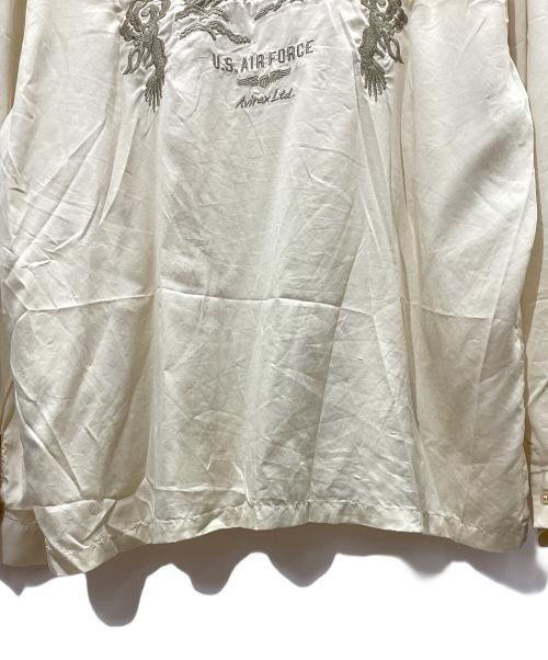 AVIREX（アヴィレックス）AVIREX (アヴィレックス) DOUBLE DRAGON SOUVENIR SHIRT(ダブルドラゴン スーベニア シャツ) ベージュ サイズ:XLの古着・服飾アイテム