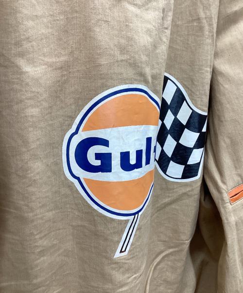 GULF（ガルフ）GULF (ガルフ) レーシングレザージャケット ブラウン サイズ:Lの古着・服飾アイテム