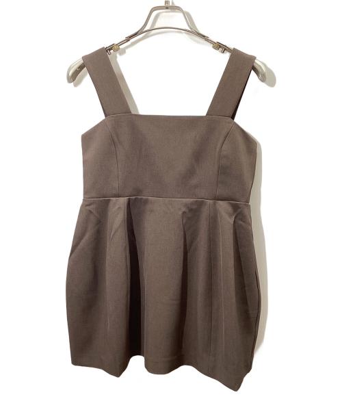 forme（フォルメ）forme (フォルメ) スリーブレスコクーントップス ブラウンの古着・服飾アイテム