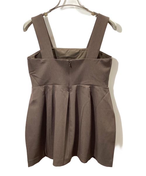 forme（フォルメ）forme (フォルメ) スリーブレスコクーントップス ブラウンの古着・服飾アイテム