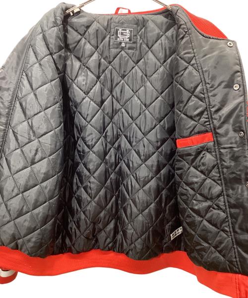 CHICAGO BULLS（シカゴブルズ）CHICAGO BULLS (シカゴブルズ) ULTRA GAME (ウルトラゲーム) スタジャン レッド サイズ:XLの古着・服飾アイテム