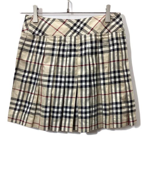 BURBERRY BLUE LABEL（バーバリーロンドンブルーレーベル）BURBERRY BLUE LABEL (バーバリーロンドンブルーレーベル) プリーツスカート ベージュ サイズ:36の古着・服飾アイテム
