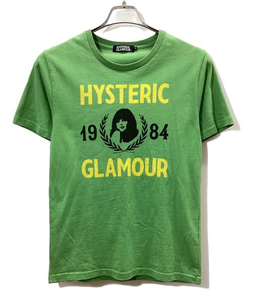 Hysteric Glamour（ヒステリックグラマー）Hysteric Glamour (ヒステリックグラマー) ヒスガール ビッグロゴTシャツ グリーン サイズ:Sの古着・服飾アイテム