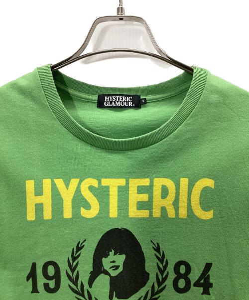 Hysteric Glamour（ヒステリックグラマー）Hysteric Glamour (ヒステリックグラマー) ヒスガール ビッグロゴTシャツ グリーン サイズ:Sの古着・服飾アイテム