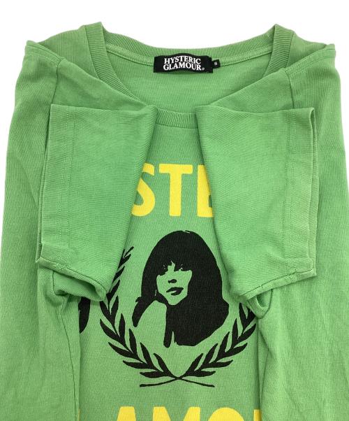 Hysteric Glamour（ヒステリックグラマー）Hysteric Glamour (ヒステリックグラマー) ヒスガール ビッグロゴTシャツ グリーン サイズ:Sの古着・服飾アイテム