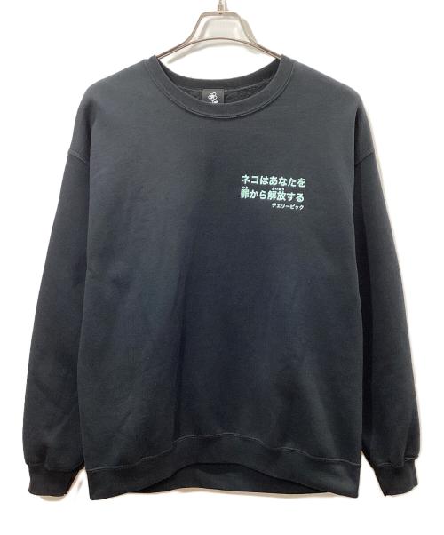 CHERRYPICK（チェリーピック）CHERRYPICK (チェリーピック) クルーネックスウェット ブラック サイズ:Lの古着・服飾アイテム