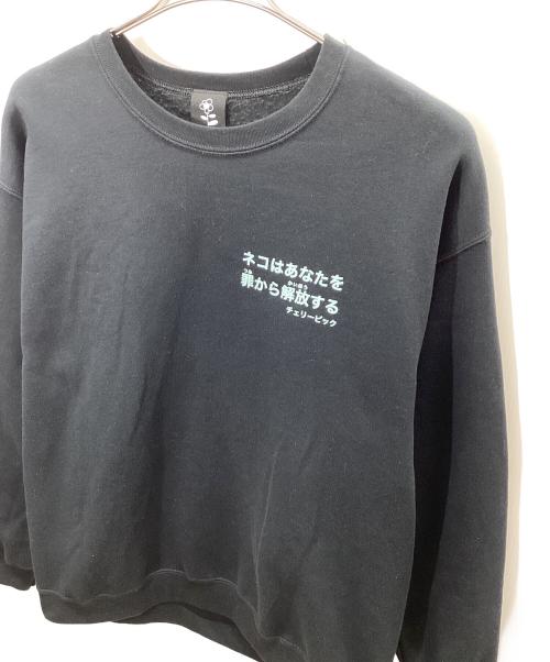 CHERRYPICK（チェリーピック）CHERRYPICK (チェリーピック) クルーネックスウェット ブラック サイズ:Lの古着・服飾アイテム