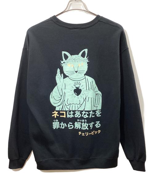 CHERRYPICK（チェリーピック）CHERRYPICK (チェリーピック) クルーネックスウェット ブラック サイズ:Lの古着・服飾アイテム