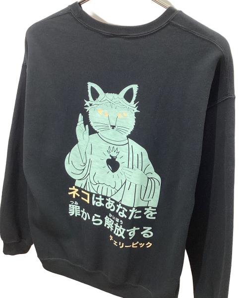CHERRYPICK（チェリーピック）CHERRYPICK (チェリーピック) クルーネックスウェット ブラック サイズ:Lの古着・服飾アイテム