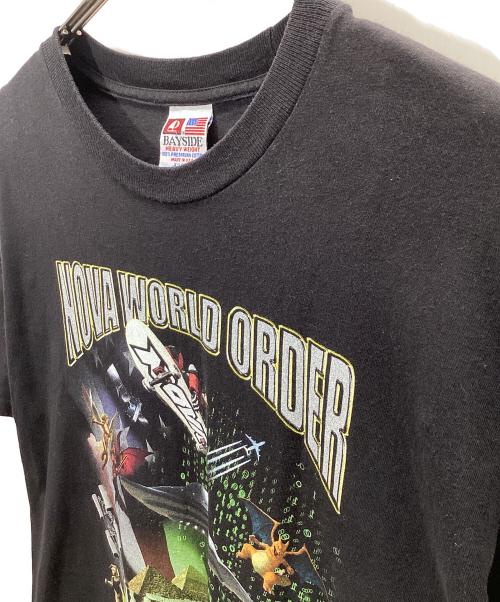 BAY SIDE（ベイ サイド）BAY SIDE (ベイ サイド) NOVA WORLD ORDER　半袖カットソー ブラック サイズ:XLの古着・服飾アイテム