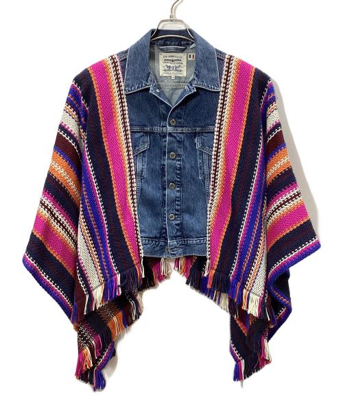 LEVI'S MADE&CRAFTED（リーバイスメイドクラフテッド）LEVI'S MADE&CRAFTED (リーバイスメイドクラフテッド) ブランケットポンチョ ブルー サイズ:XSの古着・服飾アイテム