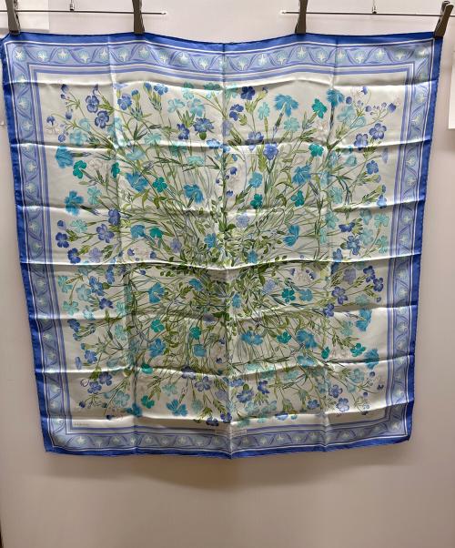 HERMES（エルメス）HERMES (エルメス) シルクスカーフ　カレ90 スカイブルーの古着・服飾アイテム