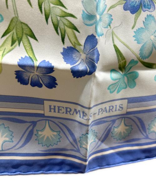 HERMES（エルメス）HERMES (エルメス) シルクスカーフ　カレ90 スカイブルーの古着・服飾アイテム