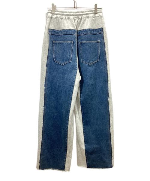 FIG&VIPER（フィグアンドヴァイパー）FIG&VIPER (フィグアンドヴァイパー) デニム×スウェットワイドPT インディゴ×グレー サイズ:free 未使用品の古着・服飾アイテム