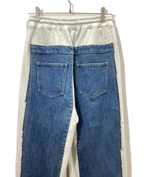 FIG&VIPER（フィグアンドヴァイパー）FIG&VIPER (フィグアンドヴァイパー) デニム×スウェットワイドPT インディゴ×グレー サイズ:free 未使用品の古着・服飾アイテム
