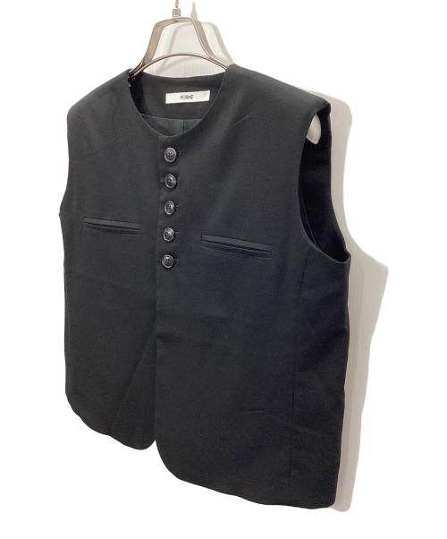 forme（フォルメ）FORME (フォルメ) frontbutonvest(フロントボタンベスト) ブラック サイズ:freeの古着・服飾アイテム