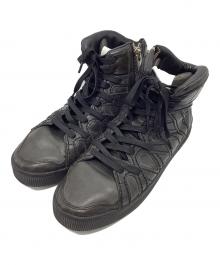 WHITE FLAG'S×ISAMU KATAYAMA BACKLASH（ホワイトフラッグス×イサムカタヤマ・バックラッシュ）の古着「サイドジップハイカットスニーカー」｜ブラック