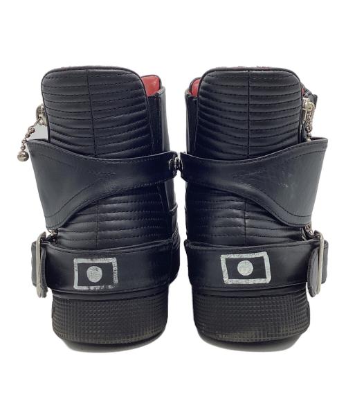 WHITE FLAG'S（ホワイトフラッグス）WHITE FLAG'S (ホワイトフラッグス) ペイントライダーススニーカー ブラック サイズ:26.5の古着・服飾アイテム