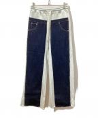 FIG&VIPERフィグアンドヴァイパー）の古着「デニム×スウェットワイドPT」｜ホワイト