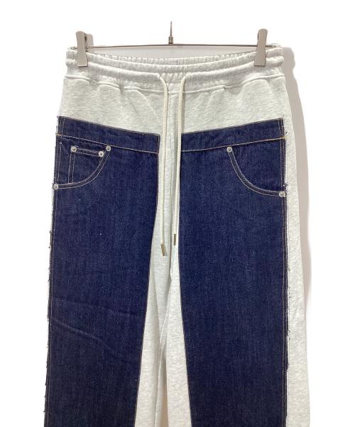 FIG&VIPER（フィグアンドヴァイパー）FIG&VIPER (フィグアンドヴァイパー) デニム×スウェットワイドPT ホワイト サイズ:FREE 未使用品の古着・服飾アイテム