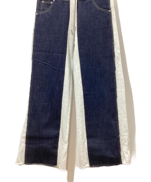 FIG&VIPER（フィグアンドヴァイパー）FIG&VIPER (フィグアンドヴァイパー) デニム×スウェットワイドPT ホワイト サイズ:FREE 未使用品の古着・服飾アイテム