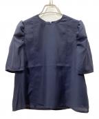 formeフォルメ）の古着「パフスリーブブラウス」｜ネイビー