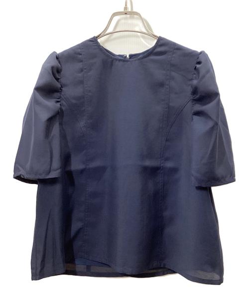 forme（フォルメ）FORME (フォルメ) パフスリーブブラウス ネイビー サイズ:fの古着・服飾アイテム