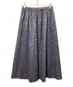 オオカミとフクロウオオカミトフクロウ）の古着「フクロウとこもれび森のかくれんぼ“ゆらぎ”スカート」｜グレー