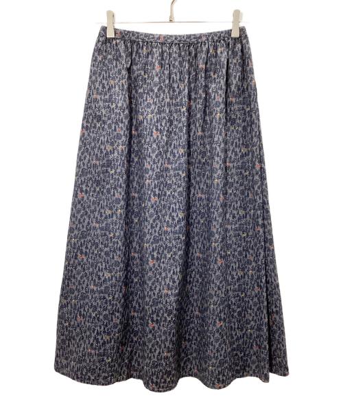 オオカミとフクロウ（オオカミトフクロウ）オオカミとフクロウ (オオカミトフクロウ) フクロウとこもれび森のかくれんぼ“ゆらぎ”スカート グレー サイズ:freeの古着・服飾アイテム