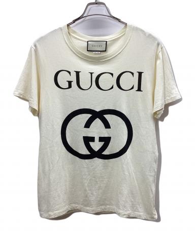 中古・古着通販】GUCCI (グッチ) インターロッキングTシャツ ベージュ