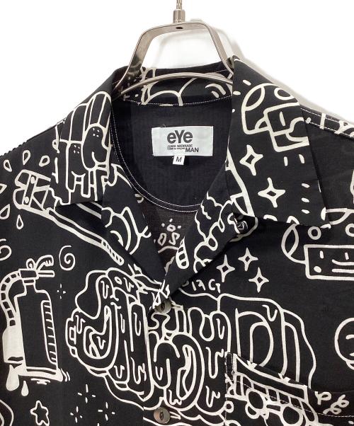 eYe COMME des GARCONS JUNYAWATANABE MAN（アイ コム デ ギャルソン ジュンヤ ワタナベ マン）eYe COMME des GARCONS JUNYAWATANABE MAN (アイ コム デ ギャルソン ジュンヤ ワタナベ マン) キュプラボイルプリントシャツ ブラック サイズ:Mの古着・服飾アイテム