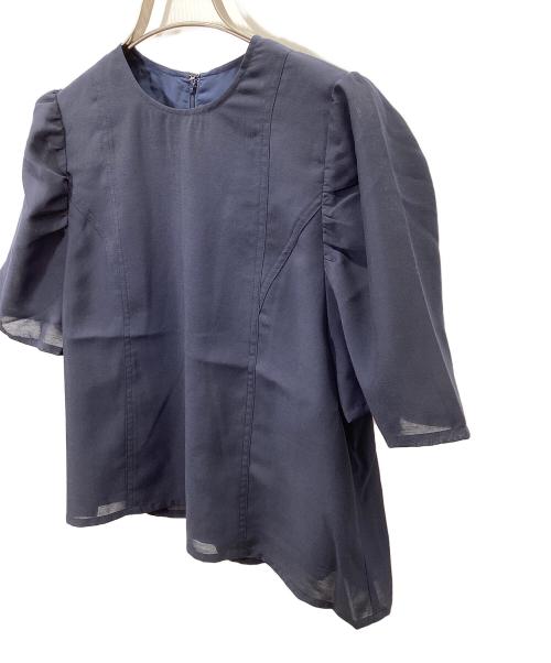 forme（フォルメ）forme (フォルメ) パフスリーブブラウス ネイビー サイズ:freeの古着・服飾アイテム