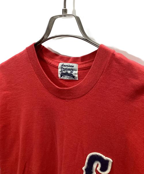 American Pastimes（アメリカンパスタイム）American Pastimes (アメリカンパスタイム) 半袖カットソー レッド サイズ:不明の古着・服飾アイテム