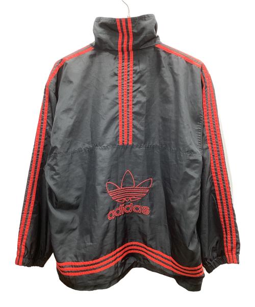adidas（アディダス）adidas (アディダス) ナイロンジャケット レッド×ブラック サイズ:Lの古着・服飾アイテム