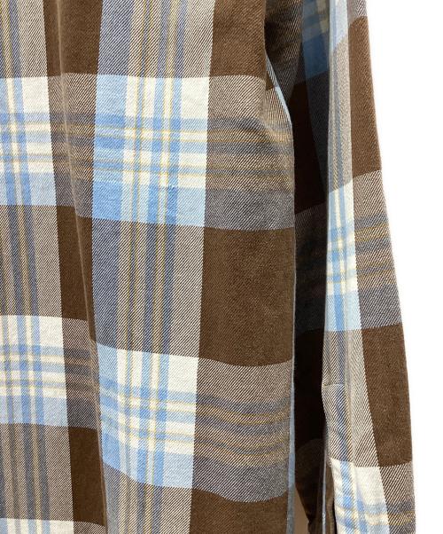 SUGAR CANE（シュガーケーン）SUGAR CANE (シュガーケーン) 長袖シャツ ブルー×ブラウン サイズ:Lの古着・服飾アイテム