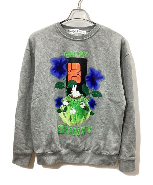 J.W.ANDERSON（ジェイダブリューアンダーソン）J.W.ANDERSON (ジェイダブリューアンダーソン) グレーハッピーバニースウェットシャツクルーネック グレー サイズ:Mの古着・服飾アイテム