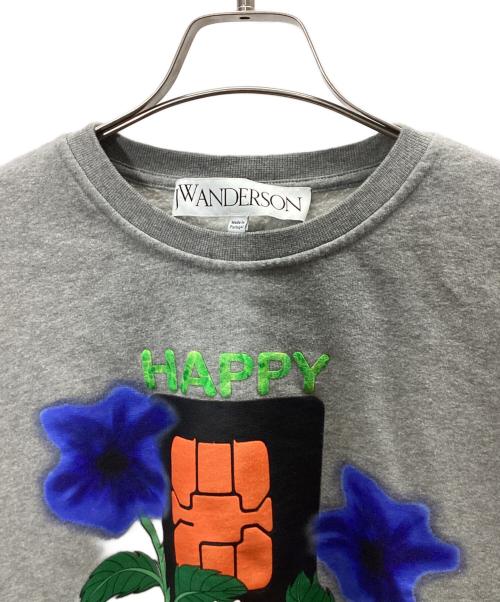 J.W.ANDERSON（ジェイダブリューアンダーソン）J.W.ANDERSON (ジェイダブリューアンダーソン) グレーハッピーバニースウェットシャツクルーネック グレー サイズ:Mの古着・服飾アイテム