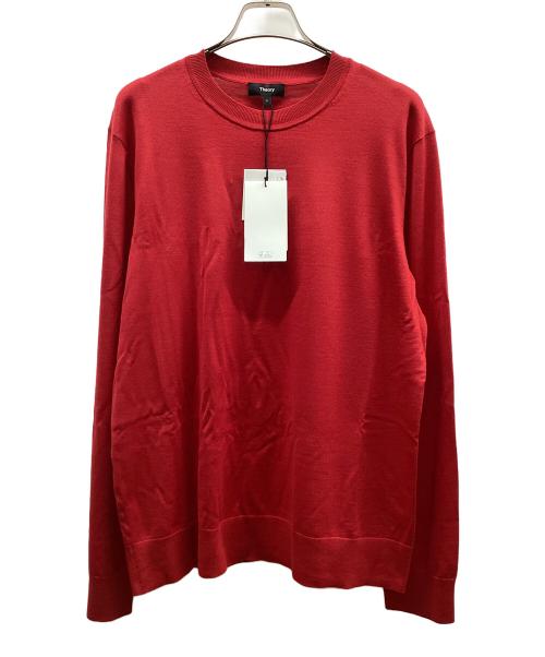 theory（セオリー）theory (セオリー) 薄手ニット　CREW NECK PO REGAL WOOL レッド サイズ:L 未使用品の古着・服飾アイテム
