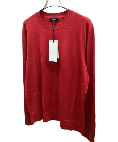 theory（セオリー）theory (セオリー) 薄手ニット　CREW NECK PO REGAL WOOL レッド サイズ:L 未使用品の古着・服飾アイテム