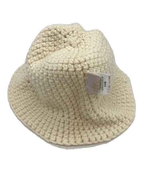 Vivienne Westwood（ヴィヴィアンウエストウッド）Vivienne Westwood (ヴィヴィアンウエストウッド) ニットバケットハット アイボリーの古着・服飾アイテム