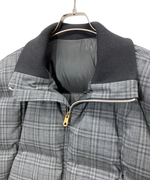 PAUL SMITH（ポールスミス）Paul Smith (ポールスミス) リブスタンド チェックダウン グレー サイズ:Lの古着・服飾アイテム