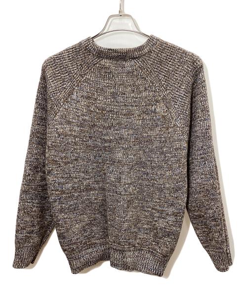 PAUL SMITH（ポールスミス）Paul Smith (ポールスミス) ミックスアップ クルーネックニット ブラウン サイズ:Lの古着・服飾アイテム